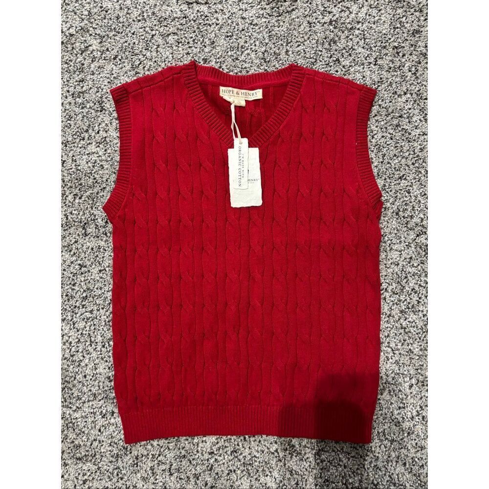 Hope & Honey Kids V-Neck Cable Sweater Vest